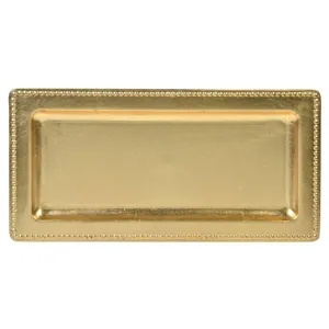 Tavă decorativă de Crăciun dreptunghiulară aurie pentru decorații