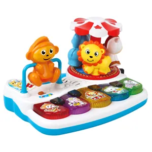 Pian Interactiv cu Carusel si Sunete, Multicolor, Plastic