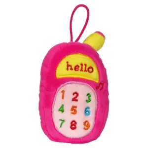 Telefon Mobil de Pluş Roz cu Muzică și Sunet pentru Copii