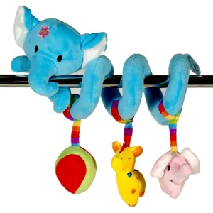 Spirala Senzorială Elefant Bleu cu Jucarii pentru Patut
