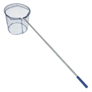 Minciog metalic cu plasa albastra, inel 30 cm, lungime 1.30 m