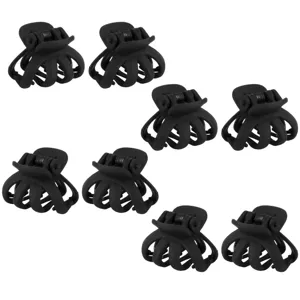 Clame de par negre mate pentru femei 2.5cm