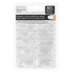 Unghii False Mijlocii Transparente, Forma Pătrată, 80 buc