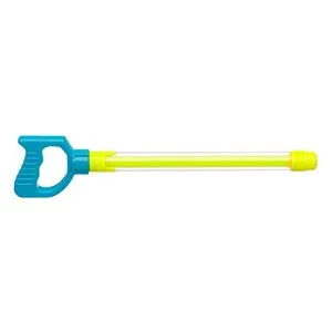 Pistol de apă din plastic cu tub transparent și mâner colorat, 38 cm