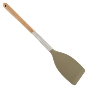 Spatul din silicon cu maner din lemn 31cm