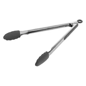 Cleste metalice cu vârf din silicon, gri antracit, 34 cm