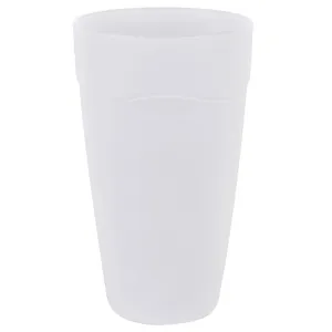 Pahar de plastic pentru apă 450 ml, textură înghețată, alb