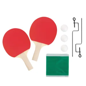 Set Tenis de Masă cu Rachete din Lemn, Fileu și Mingi