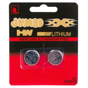 Set de baterii alcaline tip buton CR2025 3V - 2 bucăți