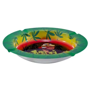 Scrumiera Metalică Rotundă Model Jamaica Ø7x7cm Multicolor