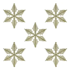 Set Ornamente Stele Crăciun cu Glitter pentru Decorațiuni Festive