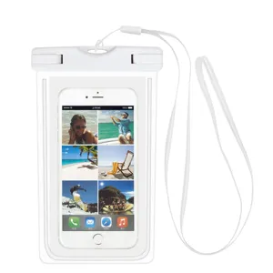 Husă impermeabilă pentru telefon, 19.5x11.5 cm, Albă
