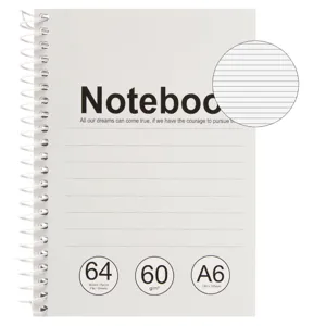 Carnet de notițe cu spirală A6, 64 file liniate, copertă moale