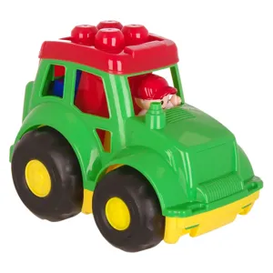 Set Tractor de Construcție și Blocuri – Distracție Creativă