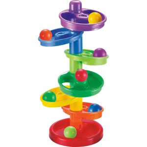 Jucarie educativa tobogan cu mingi, 7 buc, multicolor