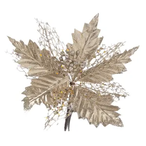 Floare Decorativă de Crăciun cu Dantelă și Glitter
