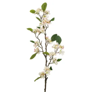 Ramură artificială de migdal, Crem Roz, 98 cm