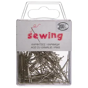 Ace cu gămălie de metal pentru cusut, 3 cm, argintiu