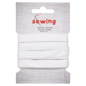 Elastic Alb pentru Croitorie, 3m x 1.2cm