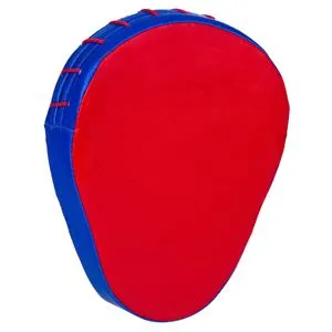 Pernă de antrenament box, 23 cm, piele ecologică, albastru și roșu