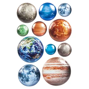 Autocolante 3D Sistem Solar Set 11 buc Multicolor