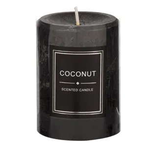 Lumanare Decorativă Neagră cu Aromă de Nucă de Cocos