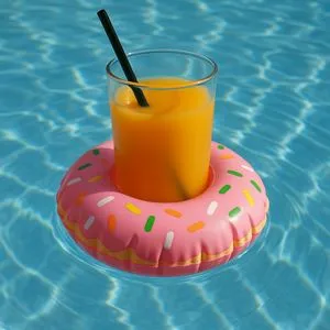 Suport gonflabil donut pentru pahar, 22x7cm