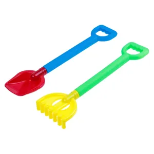 Set grebla si lopatica pentru plaja, 2 buc, 34 cm, Multicolor