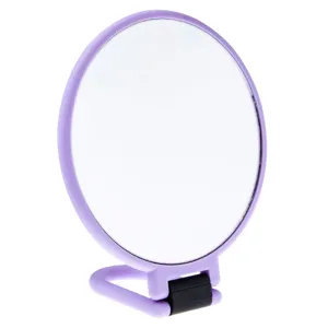 Oglinda cosmetică dublă cu maner, 14.5 cm, mov