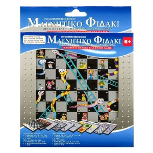 Joc magnetic Serpi și Scari, tabla portabilă cu pioni și zar