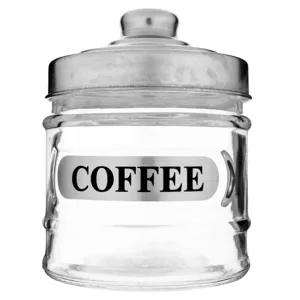 Recipient din sticlă cu capac metalic pentru cafea, 250 ml