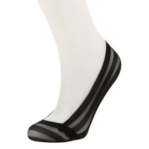 Șosete invizibile pentru balerini cu pernuțe de gel, Negre, One Size