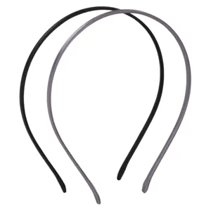 Set Coronite de Păr Satin, 2 buc, Negru și Gri
