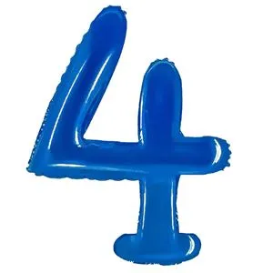 Balon petrecere metalizat albastru forma 4
