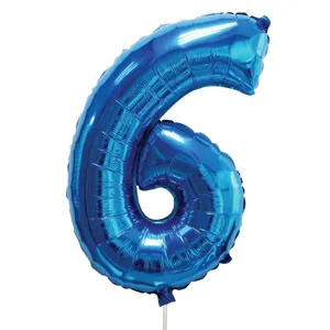 Balon petrecere metalizat albastru și argintiu 60cm