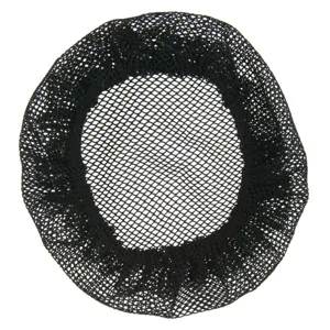 Accesoriu Textil Negru Rotund, Stil Plasă pentru Coc
