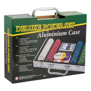 Set de poker în cutie de aluminiu pentru jocuri