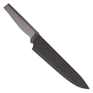 Cutit Bucatar cu Lama din Otel Inoxidabil, 20 cm, Finisaj Marble, Negru/Gri