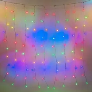 Instalație Lumini Perdea LED Multicolor Extensibilă 200 Becuri