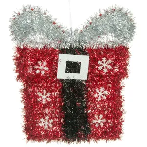 Tinsel Roșu și Argintiu pentru Decorațiuni de Crăciun, Cadou Decorativ