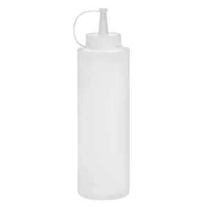 Recipient plastic semitransparent cu picurator 700ml pentru sosuri