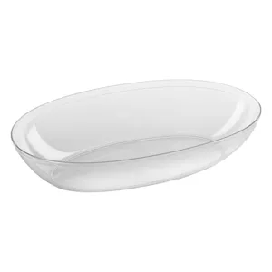 Platou de servire oval adânc din plastic transparent