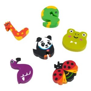 Set 6 radiere animale colorate pentru copii