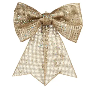 Funda Decorativa Crăciun Bej Glitter 43x32cm