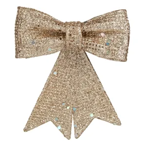 Funda Decorativă Crăciun Glitter Bej 10x9 cm