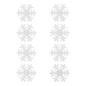 Autocolante Decorative Fulgi de Zăpadă Crăciun Poliester 3x3cm Set 8 Bucăți