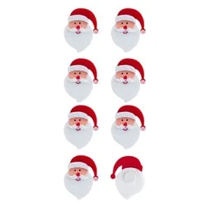 Autocolante Decorative Moș Crăciun, Set 8 Bucăți, Poliester