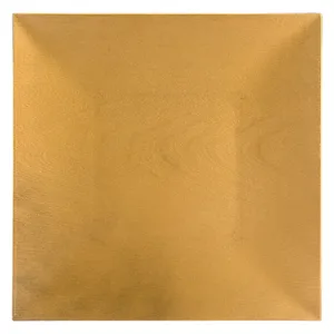 Platou Decorativ Plastic Patrat Auriu 30x30x2cm
