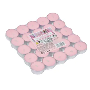 Lumanari tip pastila roz cu parfum trandafir set 25 buc