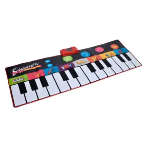 Pătură Interactivă Pian Gigantic cu Tastatură Multicoloră și 24 Clape